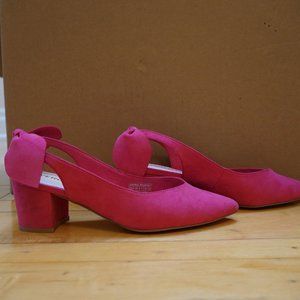 Vero Moda Fushia Suede Slingback Pumps Worn Once